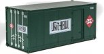 20′ Smooth-Side Container with Right Side Door 2-Pack - Ready to Run -- Railway Express Agen, HO, Walthers SceneMaster 8681