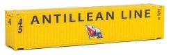 45′ CIMC Container - Assembled -- Antillean Line (yellow, black, blue, red), HO, Walthers SceneMaster 8551