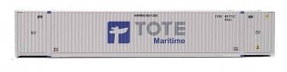 53′ Singamas Corrugated-Side Container - Assembled -- Tote (white, blue, gray), HO, Walthers SceneMaster 8538