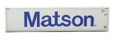 40′ Hi-Cube Corrugated-Side Container - Assembled -- Matson (gray, blue), HO, Walthers SceneMaster 8263