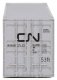 53′ Singamas Corrugated Side Container - Ready to Run -- Canadian National (white, black, gr, HO, Walthers SceneMaster 8501