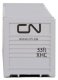 53′ Singamas Corrugated Side Container - Ready to Run -- Canadian National (white, black, gr, HO, Walthers SceneMaster 8501