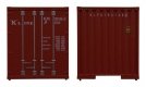40′ Hi Cube Corrugated Container w/Flat Roof - Assembled -- K-Line, HO, Walthers SceneMaster 8203