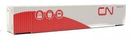 53′ Singamas Corrugated-Side Container - Assembled -- Canadian National (gray, red Three Mod, HO, Walthers SceneMaster 8537