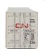 53′ Singamas Corrugated-Side Container - Assembled -- Canadian National (gray, red Three Mod, HO, Walthers SceneMaster 8537