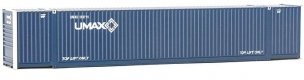 53′ Singamas Corrugated-Side Container - Assembled -- UMAX (blue, white), HO, Walthers SceneMaster 8524