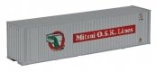 40′ Hi Cube Ribbed Side Container - Assembled -- Mitsui OSK, N, Walthers SceneMaster 8805