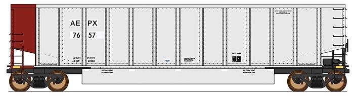 14-Panel Coalporter(R) Coal Gondola - Ready to Run - Value Line -- American Electric Power AEPX (aluminum, Boxcar Red), HO, Inte