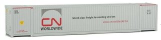 53′ Singamas Corrugated-Side Container - Assembled -- Canadian National (white, gray, red Wo, HO, Walthers SceneMaster 8518