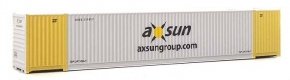 53′ Singamas Corrugated-Side Container - Assembled -- Axsun (gray, yellow, black), HO, Walthers SceneMaster 8527