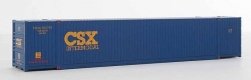 53′ Singamas Corrugated-Side Container - Assembled -- CSX Intermodal (blue, yellow), HO, Walthers SceneMaster 8528