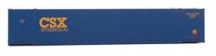 53′ Singamas Corrugated-Side Container - Assembled -- CSX Intermodal (blue, yellow), HO, Walthers SceneMaster 8528