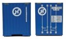 40′ Hi Cube Corrugated Container w/Flat Roof - Assembled -- Hanjin, HO, Walthers SceneMaster 8208