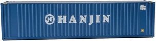 40′ Hi Cube Corrugated Container w/Flat Roof - Assembled -- Hanjin, HO, Walthers SceneMaster 8208