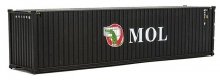40′ Hi-Cube Corrugated-Side Container - Assembled -- Mitsui OSK Lines (black, white, red All, HO, Walthers SceneMaster 8264