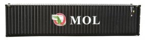 40′ Hi-Cube Corrugated-Side Container - Assembled -- Mitsui OSK Lines (black, white, red All, HO, Walthers SceneMaster 8264