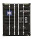 40′ Hi-Cube Corrugated-Side Container - Assembled -- Mitsui OSK Lines (black, white, red All, HO, Walthers SceneMaster 8264