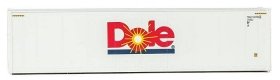 40′ Hi-Cube Smooth-Side Reefer Container - Assembled -- Dole (white, red, blue), HO, Walthers SceneMaster 8359