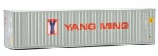 40′ Hi-Cube Corrugated Container w/Flat Roof - Assembled -- Yang Ming (gray, red, blue), HO, Walthers SceneMaster 8221