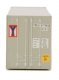 40′ Hi-Cube Corrugated Container w/Flat Roof - Assembled -- Yang Ming (gray, red, blue), HO, Walthers SceneMaster 8221