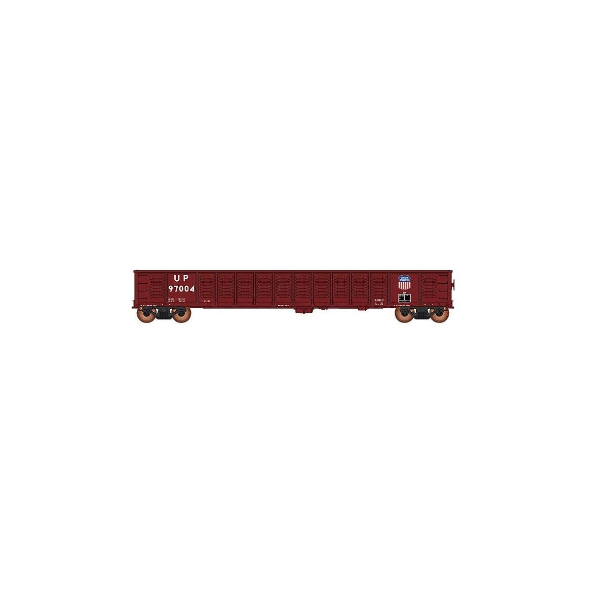 52`6` Corrugated-Side Gondola - Ready to Run - Value Line -- Union Pacific (Boxcar Red), HO, Intermountain Railway Company 45070