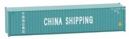 40′ Corrugated Container - Assembled -- China Shipping (green, white), HO, Faller Gmbh 182101