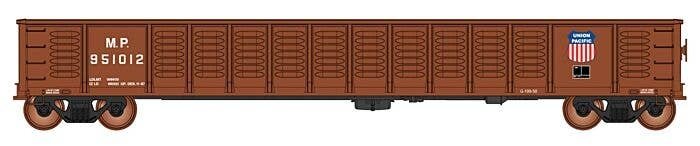 52`6` Corrugated-Side Gondola - Ready to Run - Value Line -- Missouri Pacific/UP (Boxcar Red), HO, Intermountain Railway Company