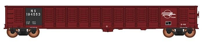 52`6` Corrugated-Side Gondola - Ready to Run - Value Line -- Norfolk Southern (Ex-MP, Boxcar Red, Eagle Buzz Saw Logo), HO, Inte