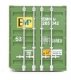53′ Singamas Corrugated-Side Container - Assembled -- EMP (green, blue, yellow), HO, Walthers SceneMaster 8530