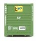 53′ Singamas Corrugated-Side Container - Assembled -- EMP (green, blue, yellow), HO, Walthers SceneMaster 8530