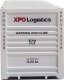 53′ Singamas Corrugated-Side Container - Assembled -- XPO Logistics (white, black, red), HO, Walthers SceneMaster 8531