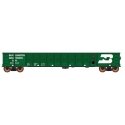 52`6` Corrugated-Side Gondola - Ready to Run - Value Line -- Burlington Northern (1970s Scheme, Cascade Green, white, Large Log