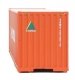 40′ Hi Cube Corrugated Container w/Flat Roof - Assembled -- Hyundai, HO, Walthers SceneMaster 8207
