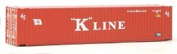 45′ CIMC Container - Assembled -- K-Line (red, white), HO, Walthers SceneMaster 8563