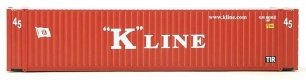 45′ CIMC Container - Assembled -- K-Line (red, white), HO, Walthers SceneMaster 8563
