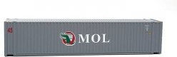 45′ CIMC Container - Assembled -- Mitsui OSK (gray, white, red, green, Alligator Logo), HO, Walthers SceneMaster 8572