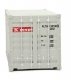 20′ Corrugated Container - Assembled -- K-Line (gray, red, white), HO, Walthers SceneMaster 8065