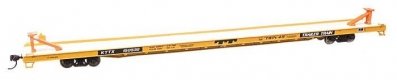 89` Channel Side Flatcar - Ready to Run -- Trailer-Train KTTX 150530 (yellow, black Twin 45`), HO, WalthersMainline 5739