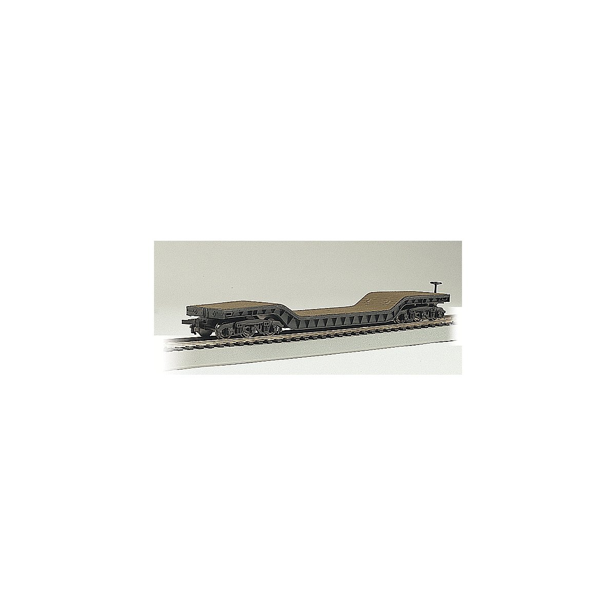 52′ Depressed-Center Flatcar -- Empty Car Only, Undecorated, HO, Bachmann Industries 18349