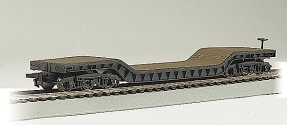 52′ Depressed-Center Flatcar -- Empty Car Only, Undecorated, HO, Bachmann Industries 18349
