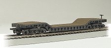 52′ Depressed-Center Flatcar -- Empty Car Only, Undecorated, HO, Bachmann Industries 18349