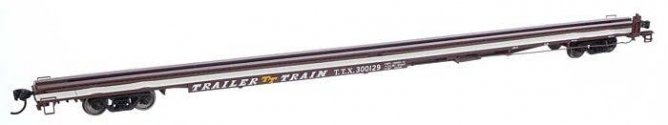 85′ General American G85 Flatcar - Ready to Run -- TTX (Brown) 300129, HO, WalthersMainline 5563