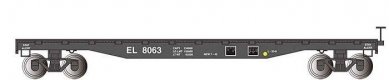 52′ Flatcar - Ready to Run - Silver Series(R) -- Erie-Lackawanna 8063 (black), HO, Bachmann Industries 17304