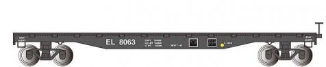 52′ Flatcar - Ready to Run - Silver Series(R) -- Erie-Lackawanna 8063 (black), HO, Bachmann Industries 17304