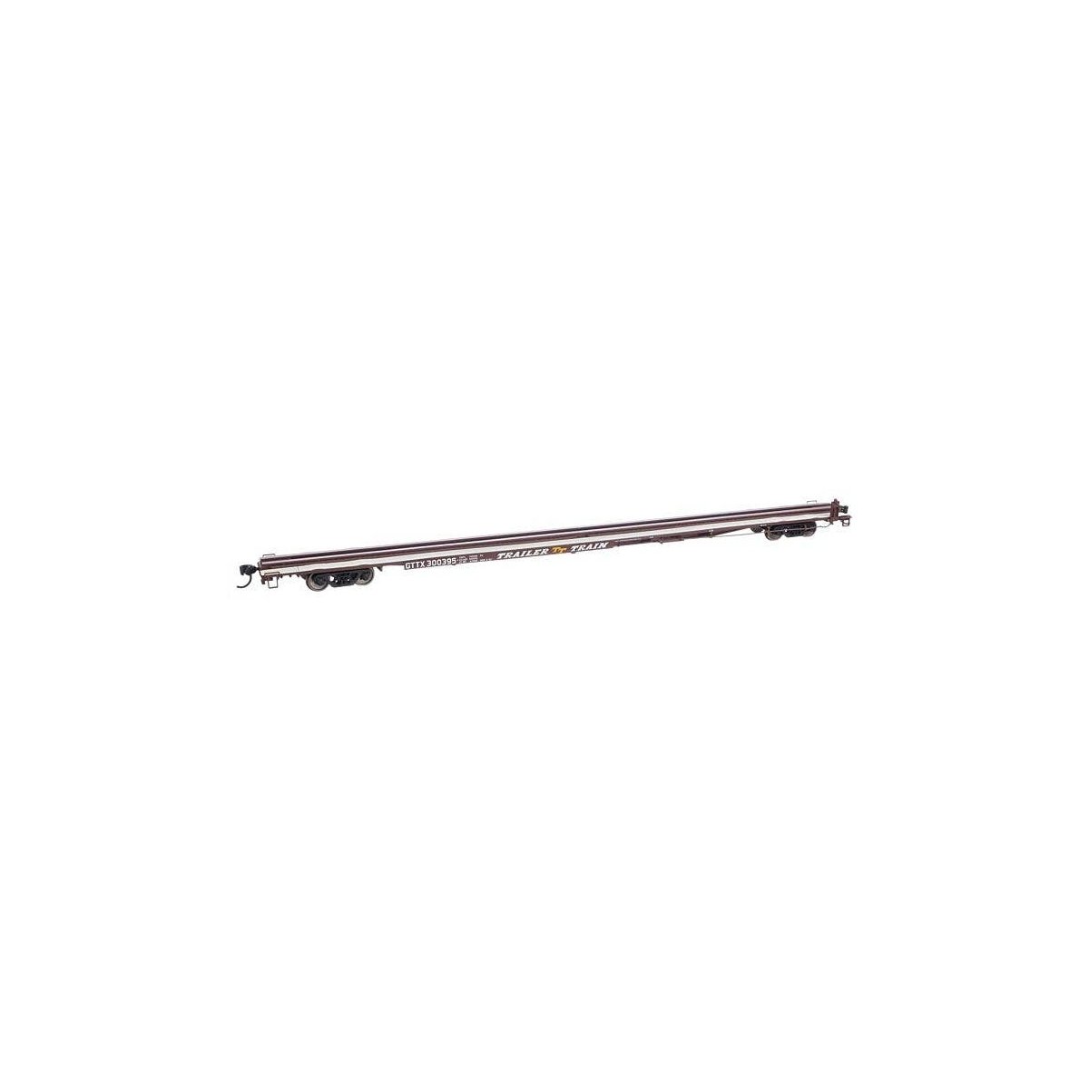 85′ General American G85 Flatcar - Ready to Run -- GTTX (Brown) 300395, HO, WalthersMainline 5554