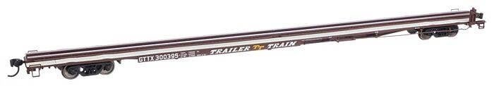 85′ General American G85 Flatcar - Ready to Run -- GTTX (Brown) 300395, HO, WalthersMainline 5554