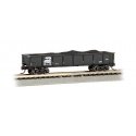 40′ Steel Gondola with Load - Ready to Run -- Burlington Northern 500043 (black), N, Bachmann Industries 17252
