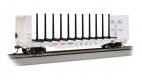 52′ Centerbeam Bulkhead Flatcar - Ready to Run -- Soo Line 5060 (white), HO, Bachmann Industries 12906