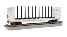 52′ Centerbeam Bulkhead Flatcar - Ready to Run -- Soo Line 5060 (white), HO, Bachmann Industries 12906