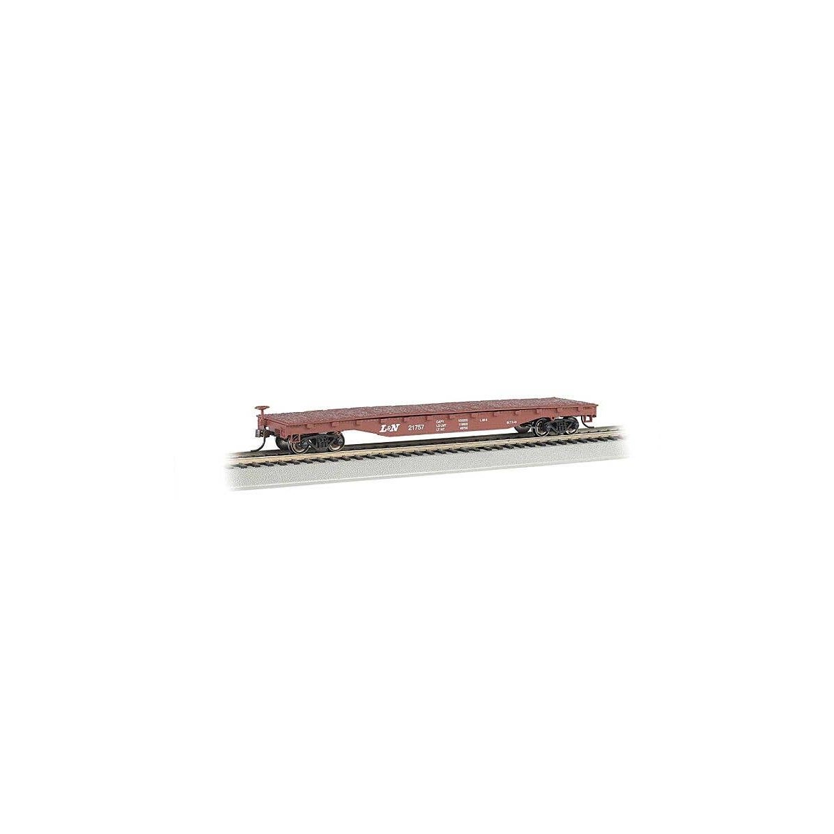 52′ Flatcar - Ready to Run - Silver Series(R) -- Louisville & Nashville, HO, Bachmann Industries 17315